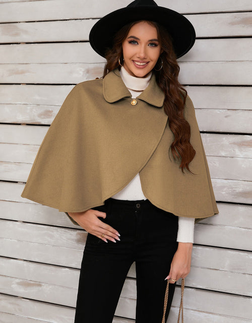 Load image into Gallery viewer, Collared Neck Cropped Cape
