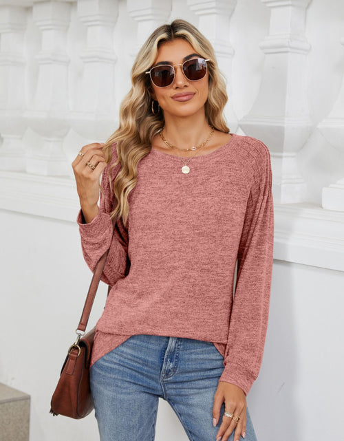 Load image into Gallery viewer, Round Neck Long Sleeve T-Shirt
