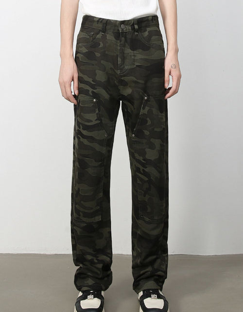Load image into Gallery viewer, Men's Camouflage Straight Leg Cargo Jeans
