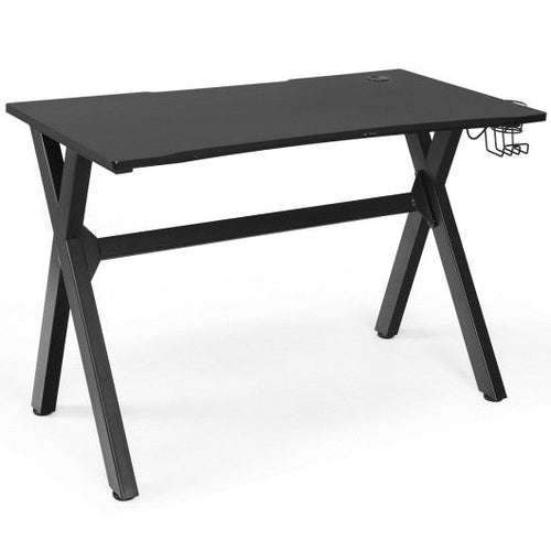 Load image into Gallery viewer, Ergonomic Gaming Desk with Mousepad and Cup Headphone Holder
