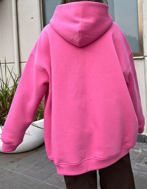 Load image into Gallery viewer, Pocketed Dropped Shoulder Long Sleeve Hoodie

