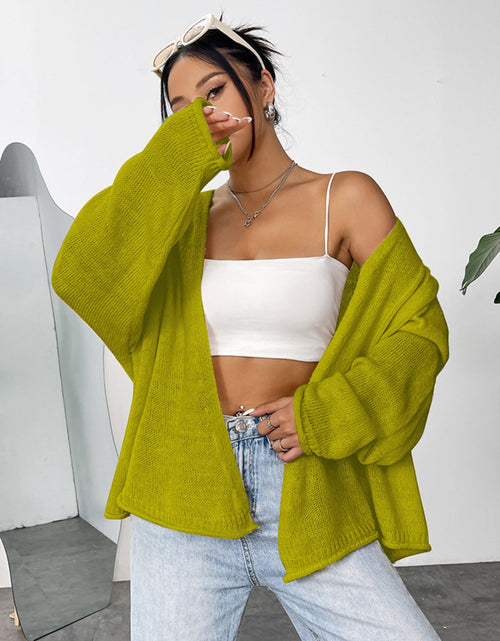 Load image into Gallery viewer, Open Front Dropped Shoulder Cardigan
