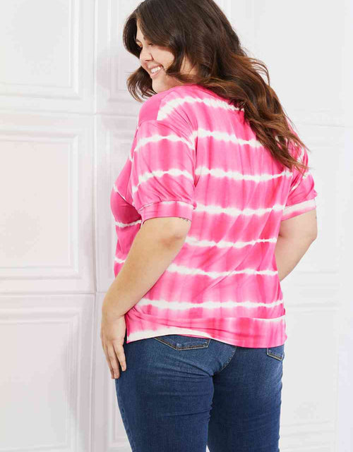 Load image into Gallery viewer, Yelete Full Size Oversized Fit V-Neck Striped Top
