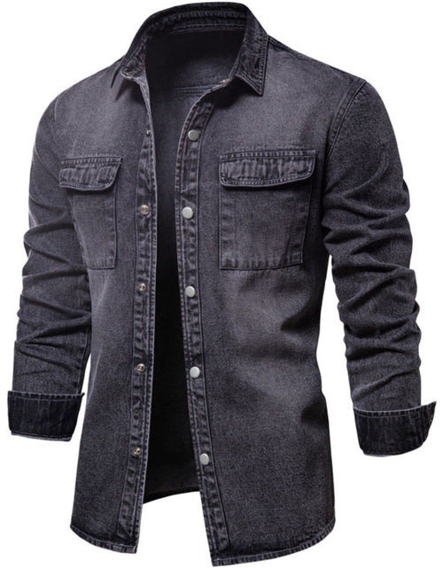 Load image into Gallery viewer, Men's Button Down Chest Pocket Denim Jacket
