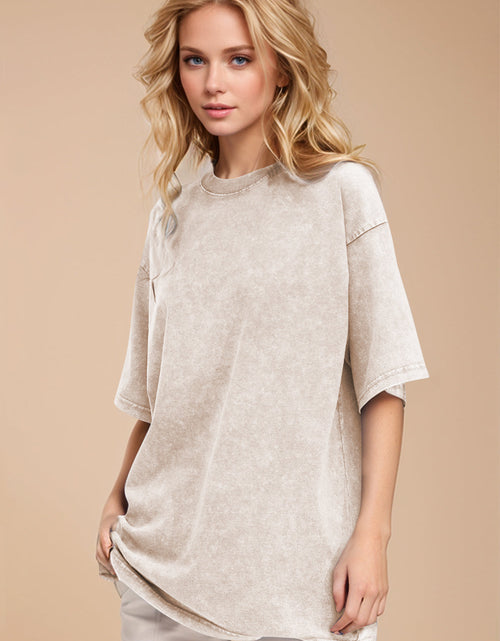 Load image into Gallery viewer, Basic Bae Round Neck Half Sleeve T-Shirt

