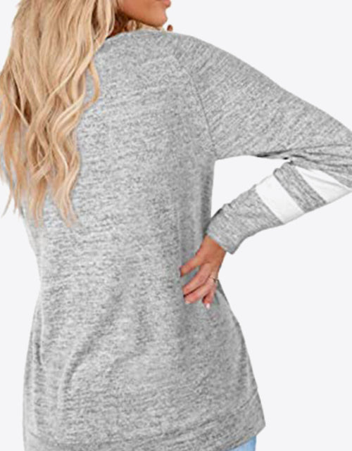 Load image into Gallery viewer, Striped Contrast Raglan Sleeve Top
