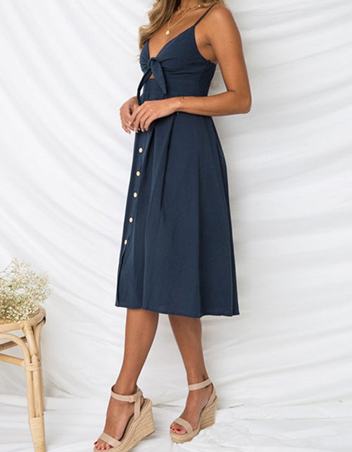 Load image into Gallery viewer, Cutout Smocked Sweetheart Neck Cami Dress
