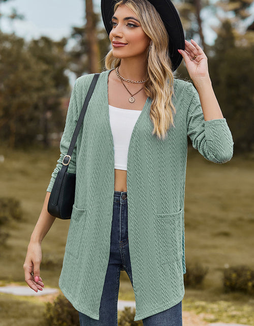 Load image into Gallery viewer, Open Front Long Sleeve Cardigan
