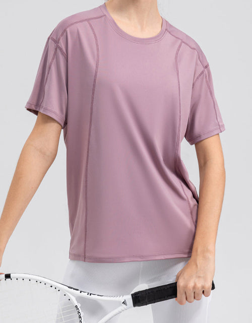 Load image into Gallery viewer, Round Neck Short Sleeve Active Top
