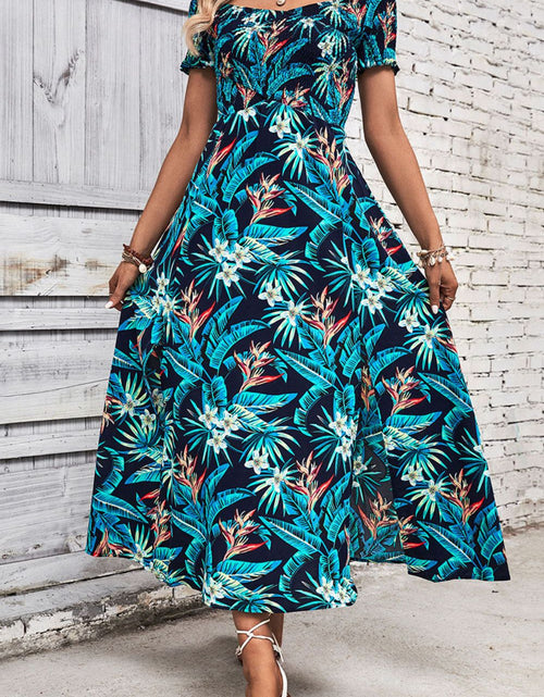 Load image into Gallery viewer, Perfee Floral Off-Shoulder Slit Dress
