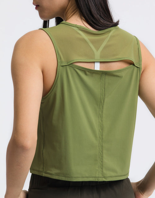 Load image into Gallery viewer, Millennia Round Neck Cropped Active Tank
