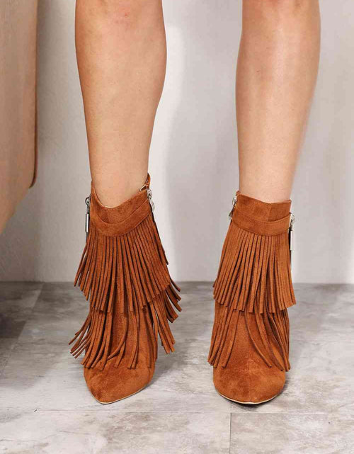 Load image into Gallery viewer, Legend Women's Tassel Wedge Heel Ankle Booties
