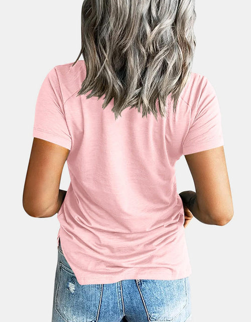 Load image into Gallery viewer, Pocketed V-Neck Short Sleeve T-Shirt
