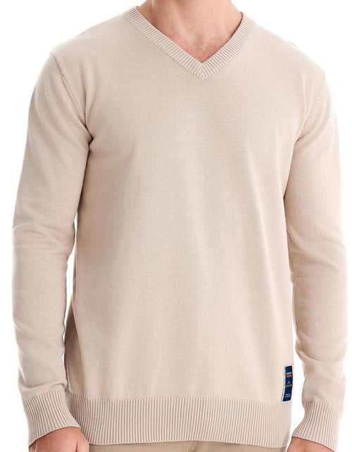 Load image into Gallery viewer, Men's Ribbed Hem V-Neck Long Sleeve Sweater
