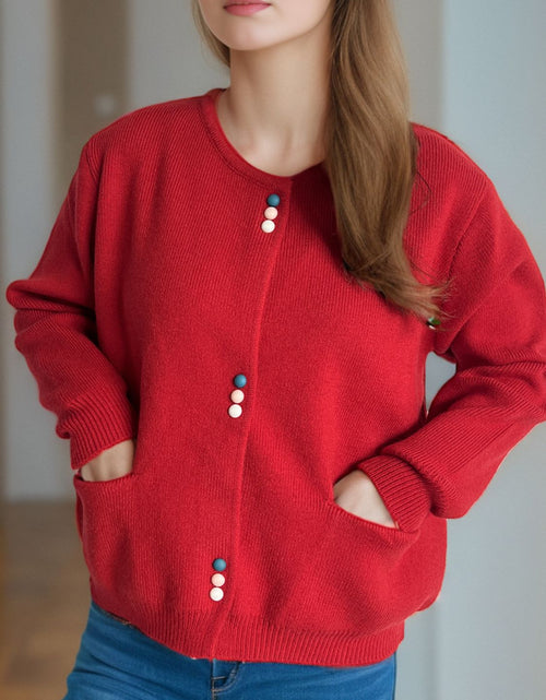 Load image into Gallery viewer, Button Down Long Sleeve Cardigan with Pockets
