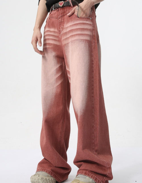 Load image into Gallery viewer, Men's Washed Wide Leg Jeans
