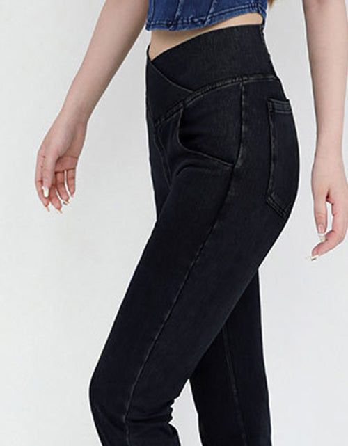 Load image into Gallery viewer, Wide Waistband Bootcut Jeans with Pockets
