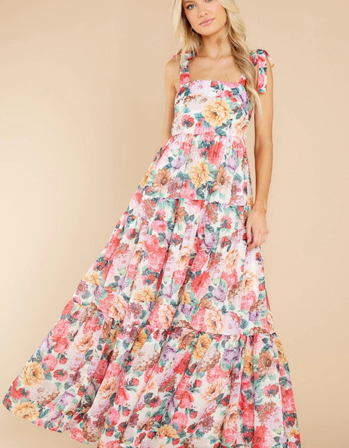 Load image into Gallery viewer, Floral Square Neck Wide Strap Maxi Dress

