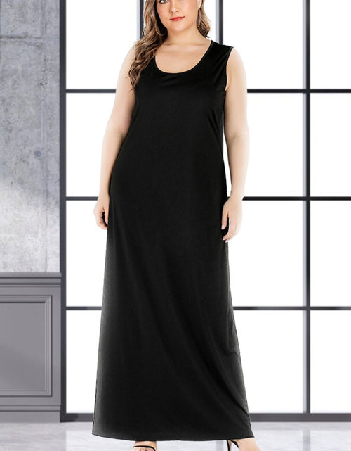 Load image into Gallery viewer, Plus Size Scoop Neck Maxi Tank Dress
