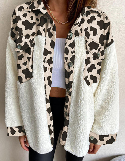 Load image into Gallery viewer, Fuzzy Button Up Long Sleeve Jacket
