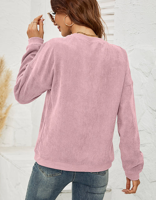 Load image into Gallery viewer, Round Neck Dropped Shoulder MAMA Graphic Sweatshirt
