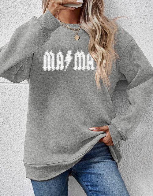 Load image into Gallery viewer, Letter Graphic Dropped Shoulder Sweatshirt
