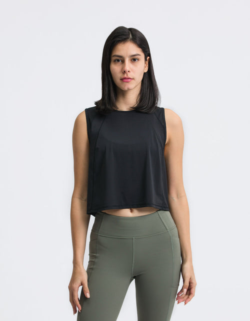 Load image into Gallery viewer, Millennia Round Neck Cropped Active Tank
