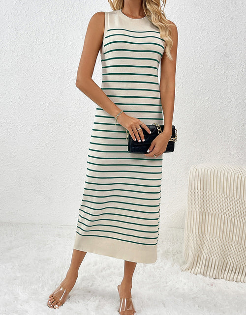Load image into Gallery viewer, Round Neck Sleeve Midi Knit Dress
