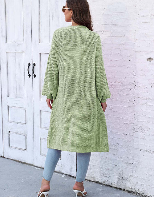 Load image into Gallery viewer, Open Front Longline Cardigan with Pockets
