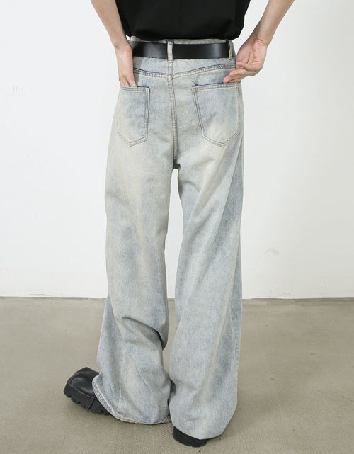 Load image into Gallery viewer, Men's Wide Leg Jeans with Pockets

