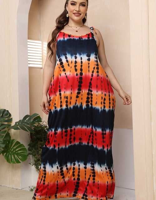 Load image into Gallery viewer, Plus Size Tie-Shoulder Maxi Dress
