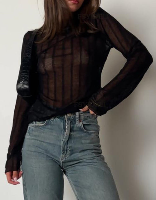 Load image into Gallery viewer, Round Neck Long Sleeve T-Shirt
