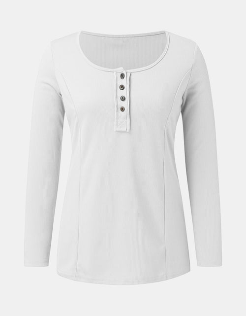 Load image into Gallery viewer, Full Size Scoop Neck Long Sleeve T-Shirt
