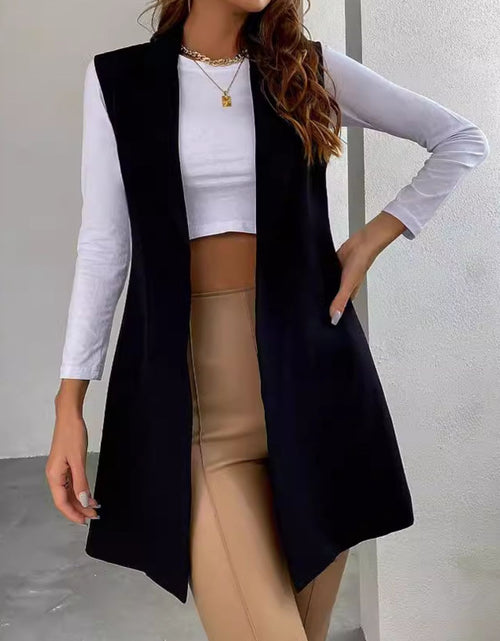 Load image into Gallery viewer, Open Front Longline Vest Coat
