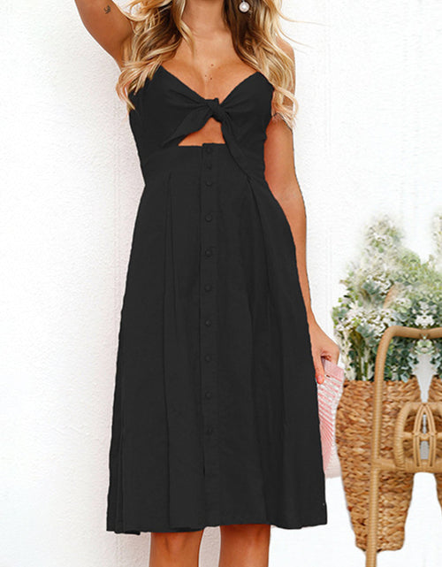 Load image into Gallery viewer, Cutout Smocked Sweetheart Neck Cami Dress
