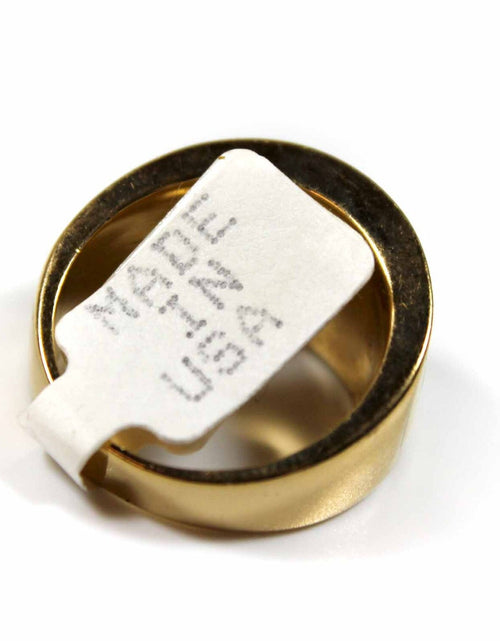 Load image into Gallery viewer, Vintage 1980's Black Enamel Ring with Clear Austrian Crystals Leaf Motif 18k Gold Plated by PVD Vintage Jewelry

