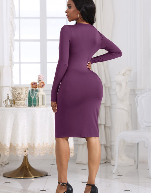 Load image into Gallery viewer, Cutout Twisted Long Sleeve Dress
