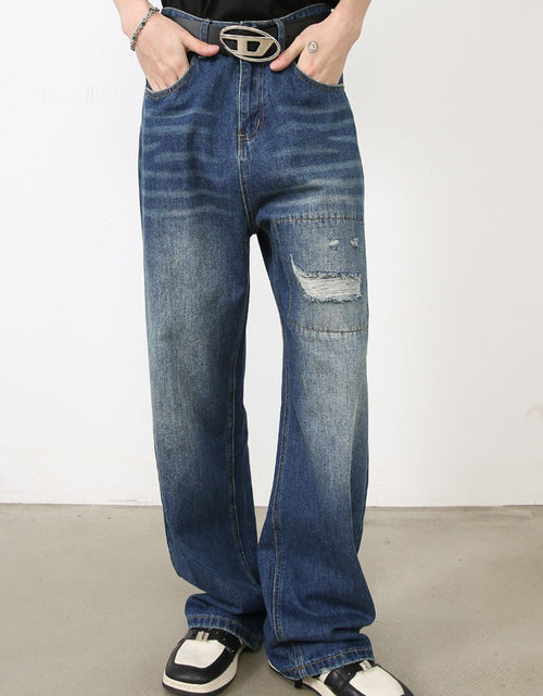 Load image into Gallery viewer, Men's Distressed Jeans with Pockets
