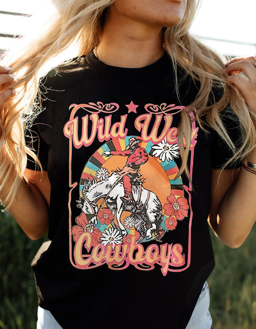 Load image into Gallery viewer, WILD WEST COWBOYS Graphic Tee Shirt
