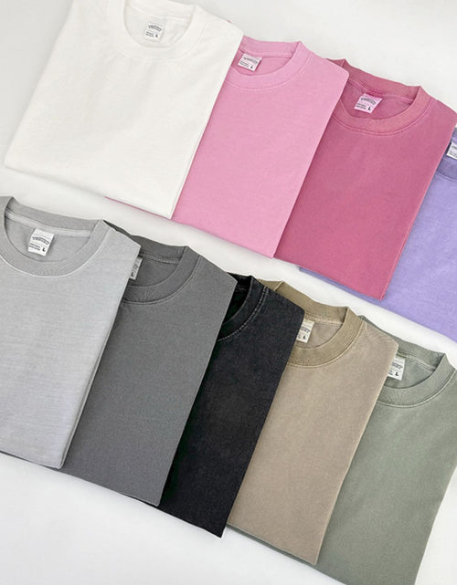 Load image into Gallery viewer, Men's Full Size Round Neck Washed T-Shirt Plus Size
