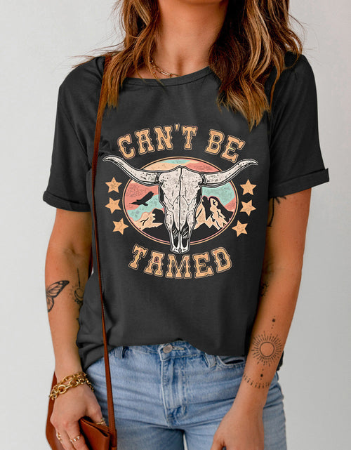 Load image into Gallery viewer, CAN'T BE TAMED Graphic Short Sleeve Tee
