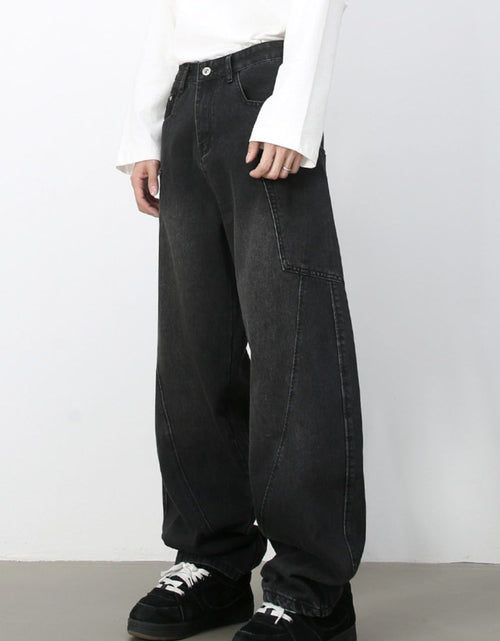 Load image into Gallery viewer, Men's Wide Leg Jeans with Pockets
