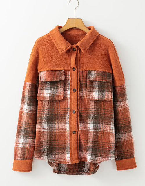 Load image into Gallery viewer, Plaid Button Up Long Sleeve Jacket

