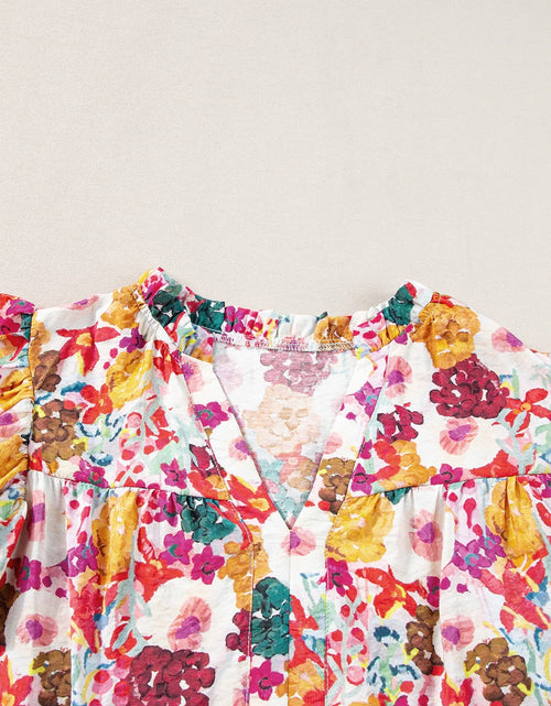Load image into Gallery viewer, Ruffled Printed Cap Sleeve Mini Dress
