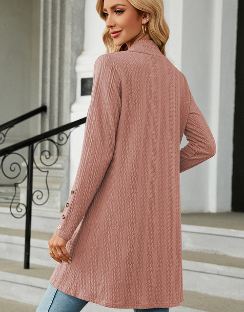 Load image into Gallery viewer, Open Front Long Sleeve Cardigan
