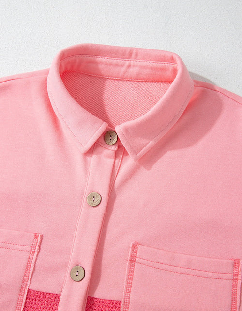 Load image into Gallery viewer, Two Tone Button Up Drop Shoulder Shacket

