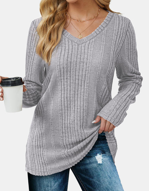 Load image into Gallery viewer, V-Neck Long Sleeve T-Shirt
