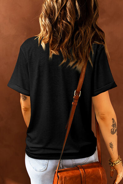 Load image into Gallery viewer, Heart Round Neck Short Sleeve T-Shirt
