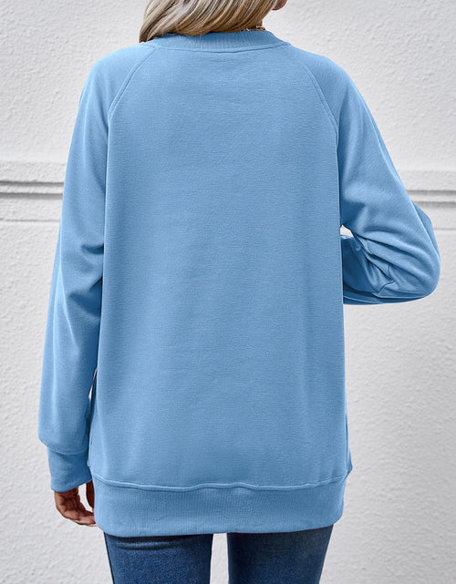 Load image into Gallery viewer, Round Neck Long Sleeve Sweatshirt
