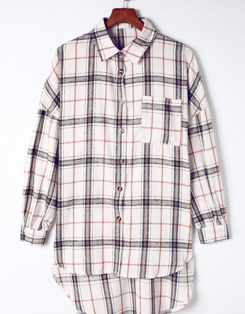 Load image into Gallery viewer, Plaid Button Up Long Sleeve Shacket
